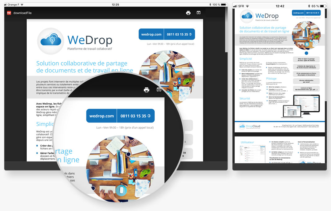 Application Mobiles-Tablettes WeDrop Santé